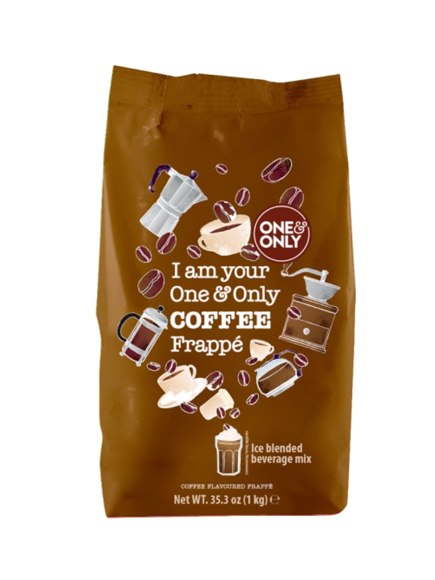 One & Only Coffee Frappe – lækker frappe-blanding med intens kaffesmagen, perfekt til kolde drikke og sommerlige caféliv