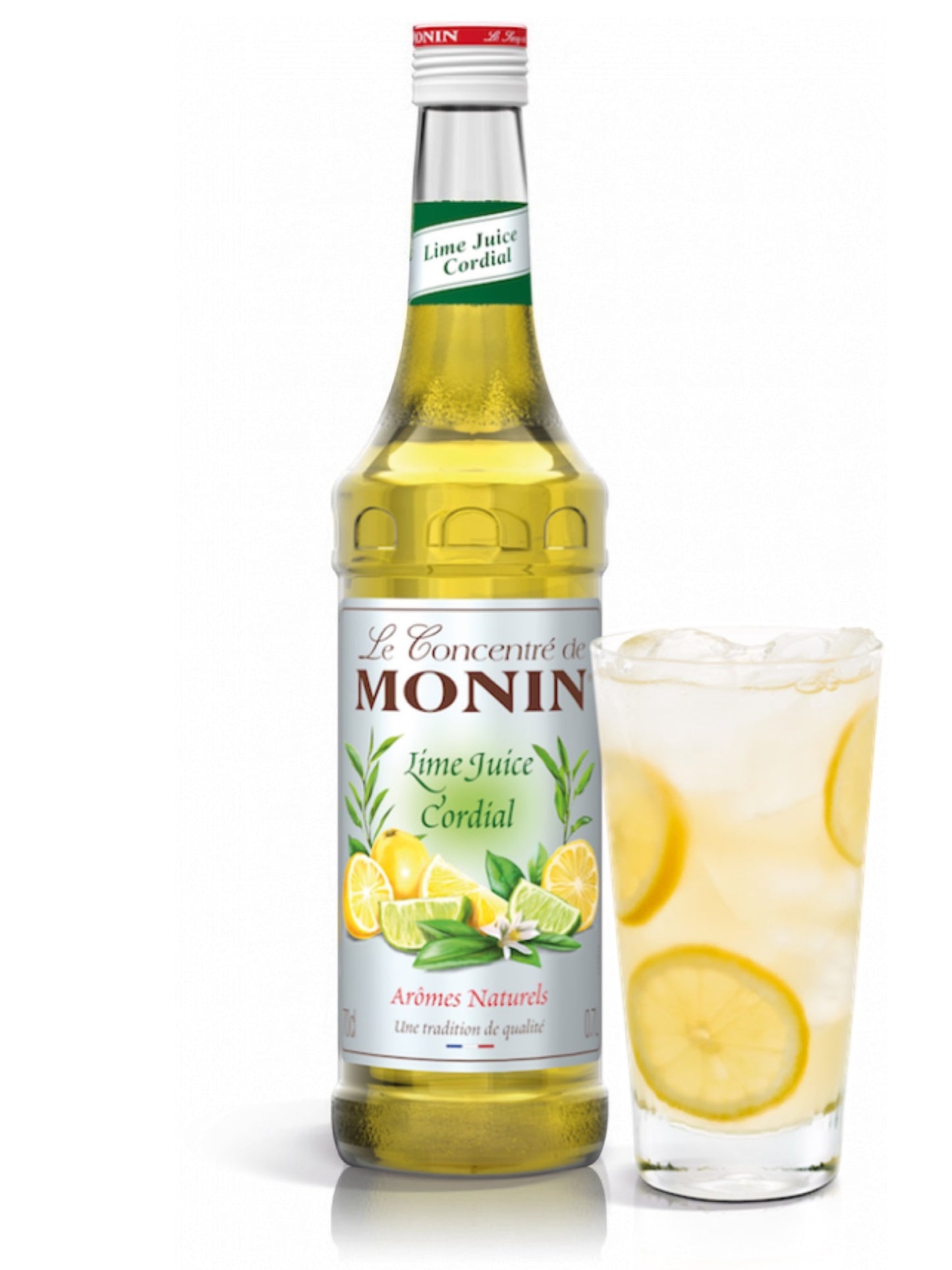 Nyd den friske og syrlige smag af ægte lime i hver slurk af Monin Lime Juice Cordial