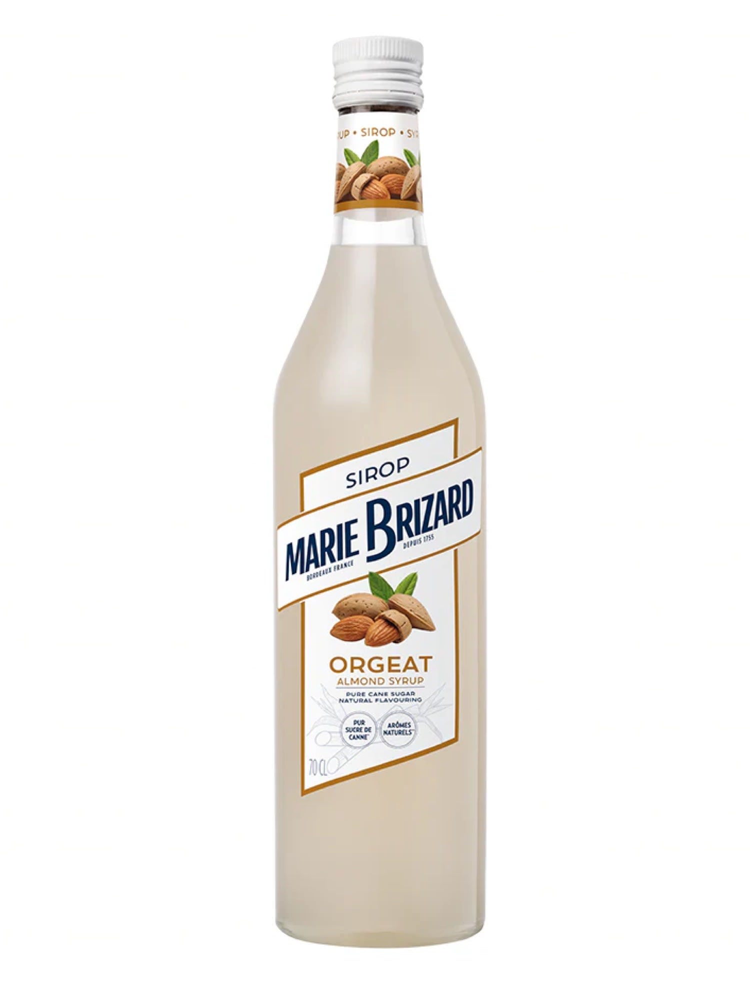 Marie Brizard Almond sirup - en lækker og delikat sirup med en intens smag af ristede mandler