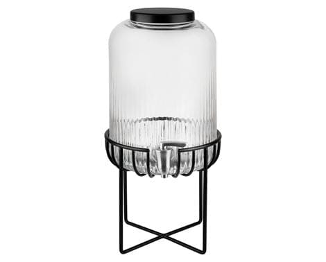 Dispenser Urban med ribbet design og sort metalstativ