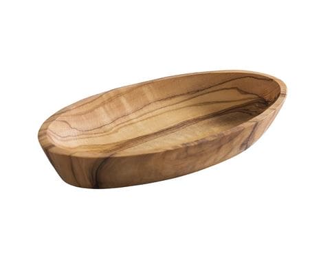 Serveringsskål “Olive” i klart glas med afrundede kanter – elegant til buffet og anretning