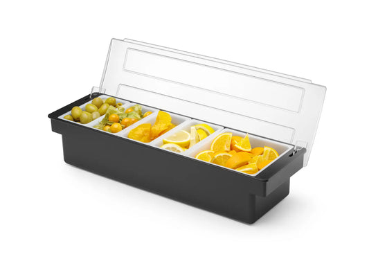 Fruit dispenser with 5 compartments