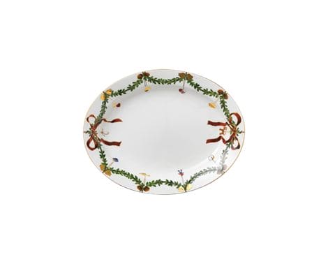 Star Ribbed Christmas Plate