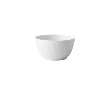 White Ribbed Sugar Bowl