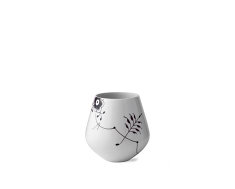 Vase Black Mega Ribbed
