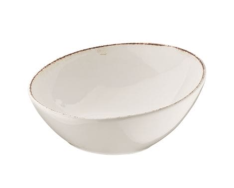 Bowl with Brown Rim Retro