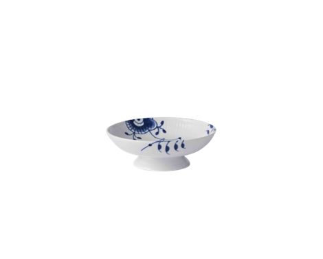 Blue Fluted Mega Footed Bowl