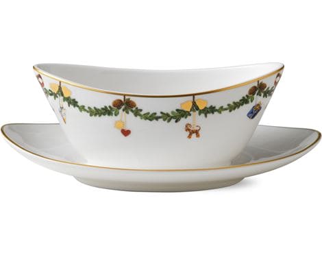 Star Ribbed Christmas Sauce Bowl