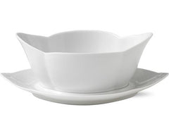 White Ribbed Sauce Bowl