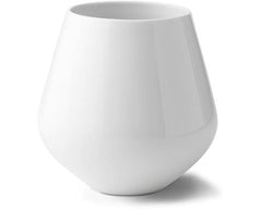 White Ribbed Vase