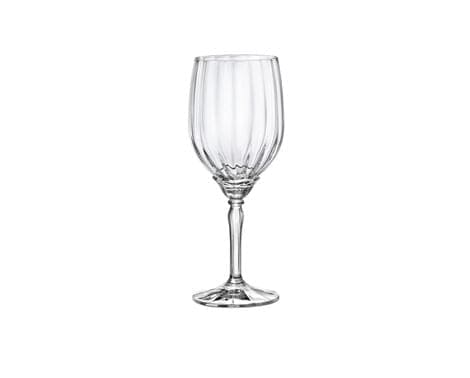 Cocktailglas Florian med ribbet design og solid fod.