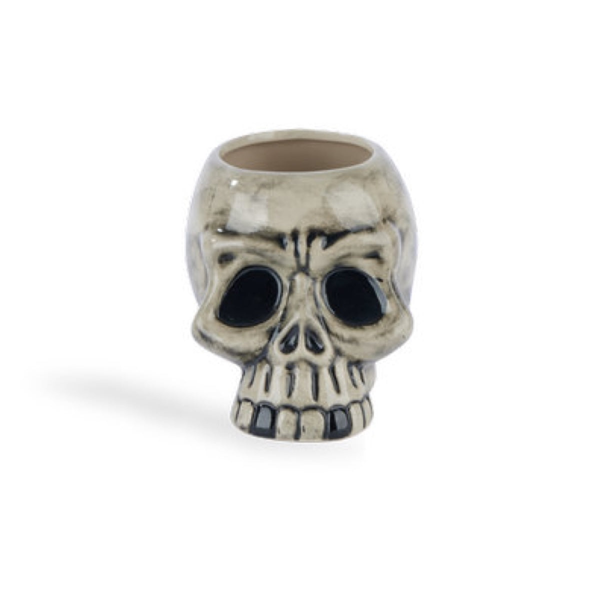 Keramisk skull tiki krus til cocktails og tropiske drinks