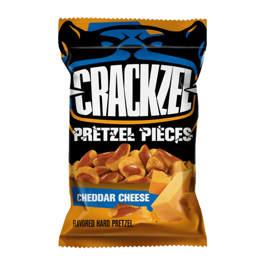 Crackzel Cheddar Cheese – sprød bagt snack med cremet og fyldig smag af cheddarost, ideel til barservering og tapas.