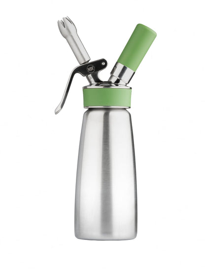 ISI Green Whip Cream Whipper – professioneller Sahneschläger aus Edelstahl, ideal zum Herstellen von Schlagsahne, Mousse und Schaum für Cocktails und Desserts