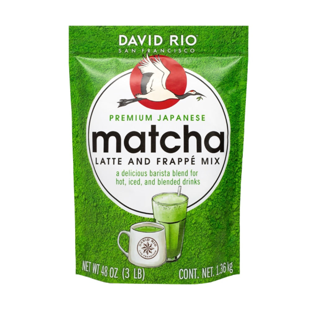 David Rio Matcha Latte pulver til grøn te latte og caféservering
