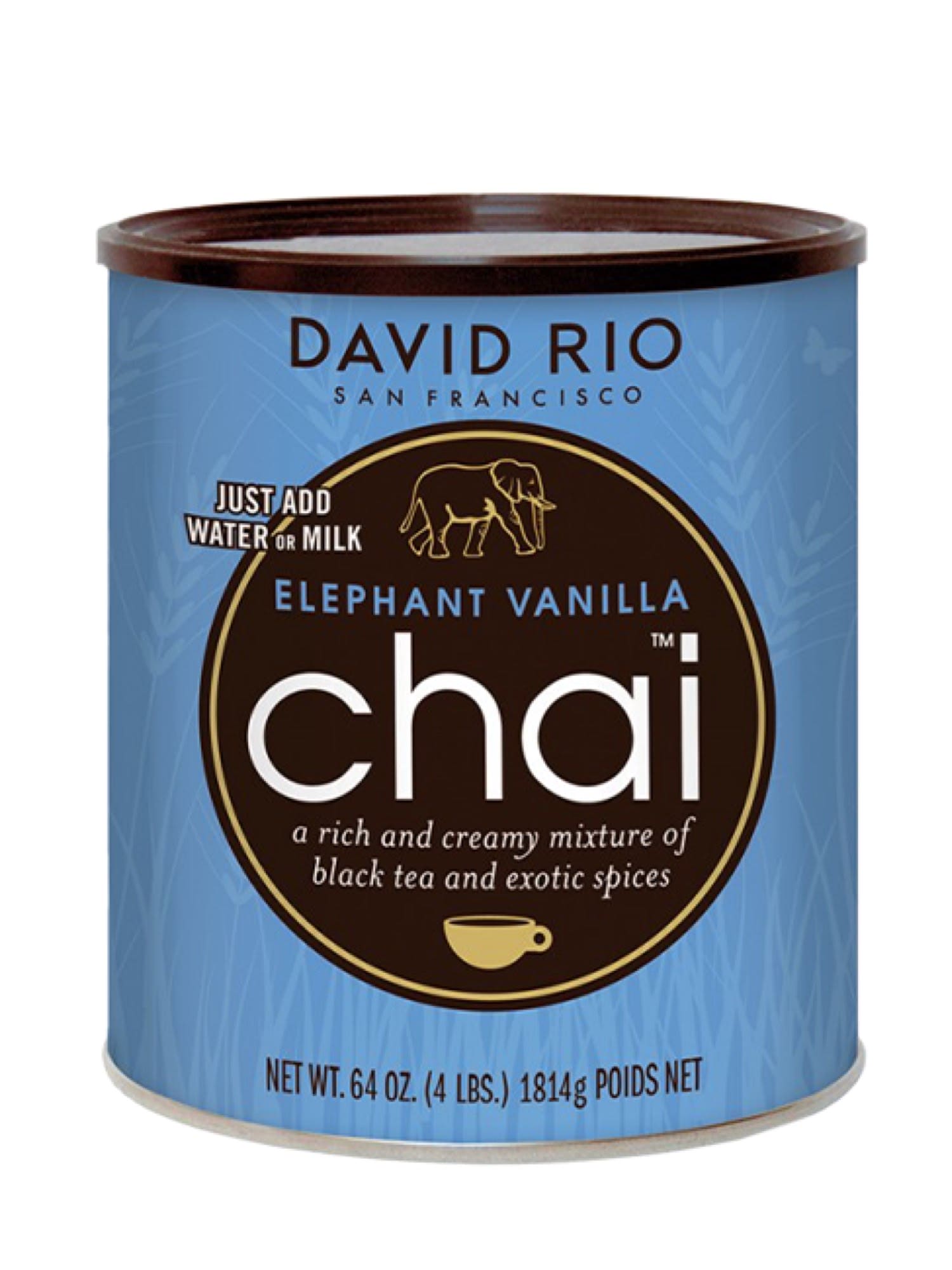 David Rio Elephant Vanilla Chai, 1814g, en aromatisk og krydret chai med vanilje