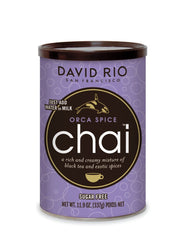 David Rio Orca Spice Chai, 337g, en sukkerfri chai-blanding med krydderier.