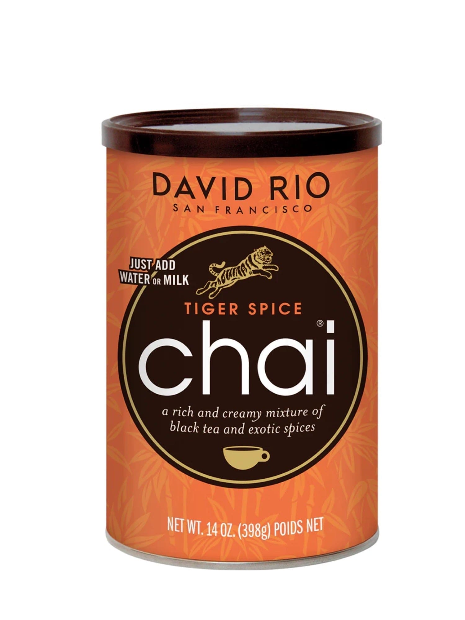 David Rio Tiger Spice Chai, 398g, en krydret chai-blanding perfekt til varme drikk