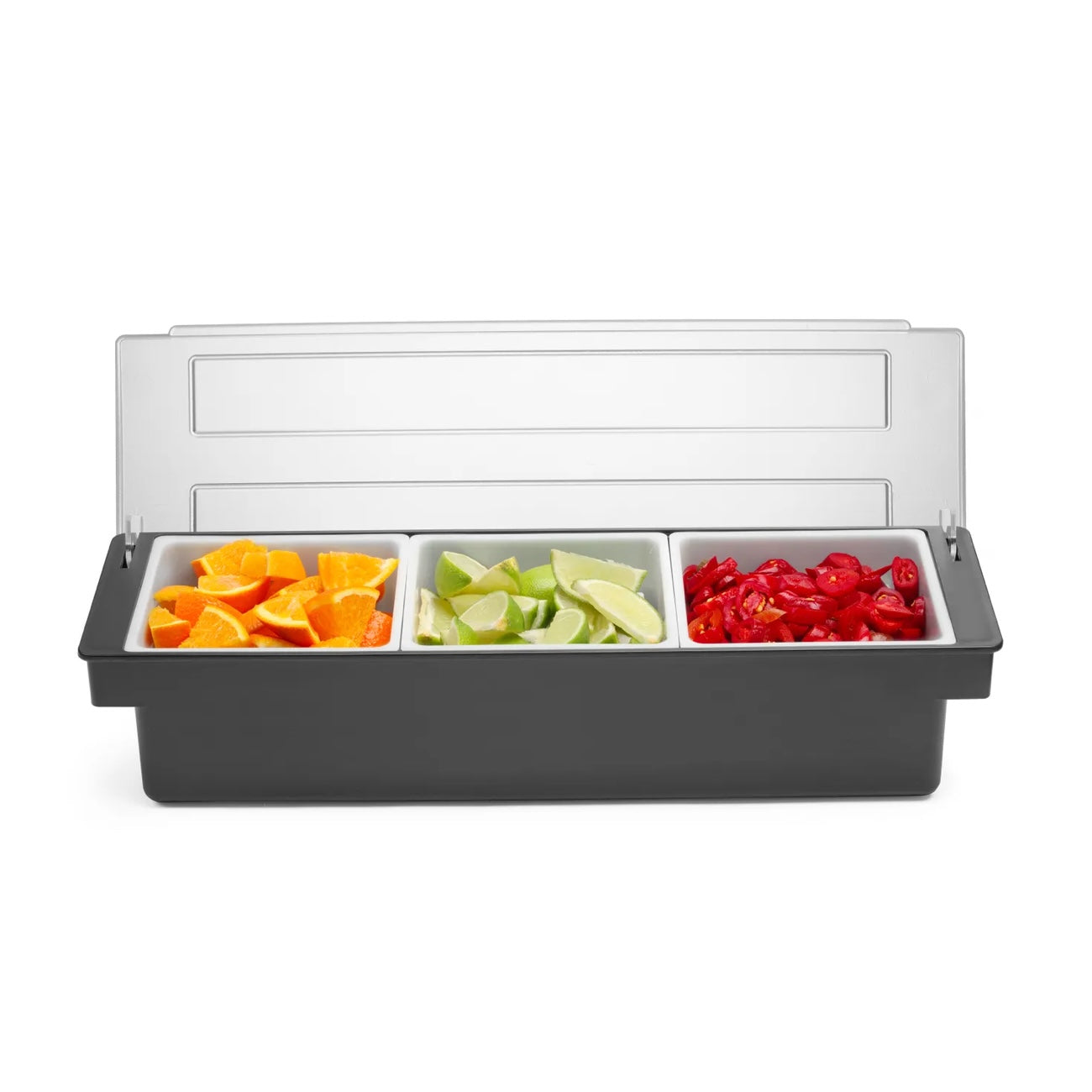 Fruit dispenser with 3 compartments