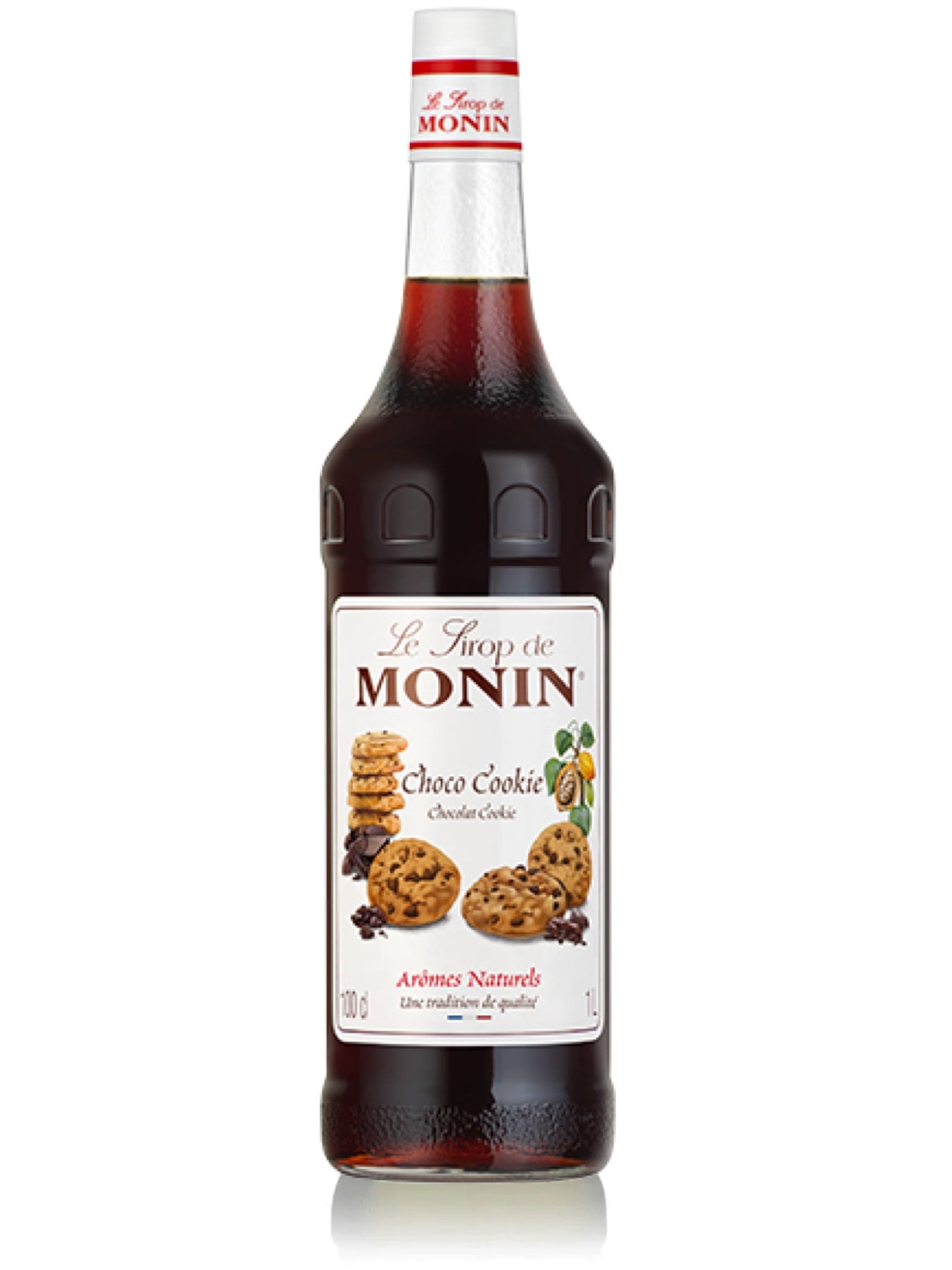 Monin Chocolate Cookie Syrup 1 liter – lækker sirup med smag af chokoladecookies, perfekt til at skabe søde og dekadente drinks