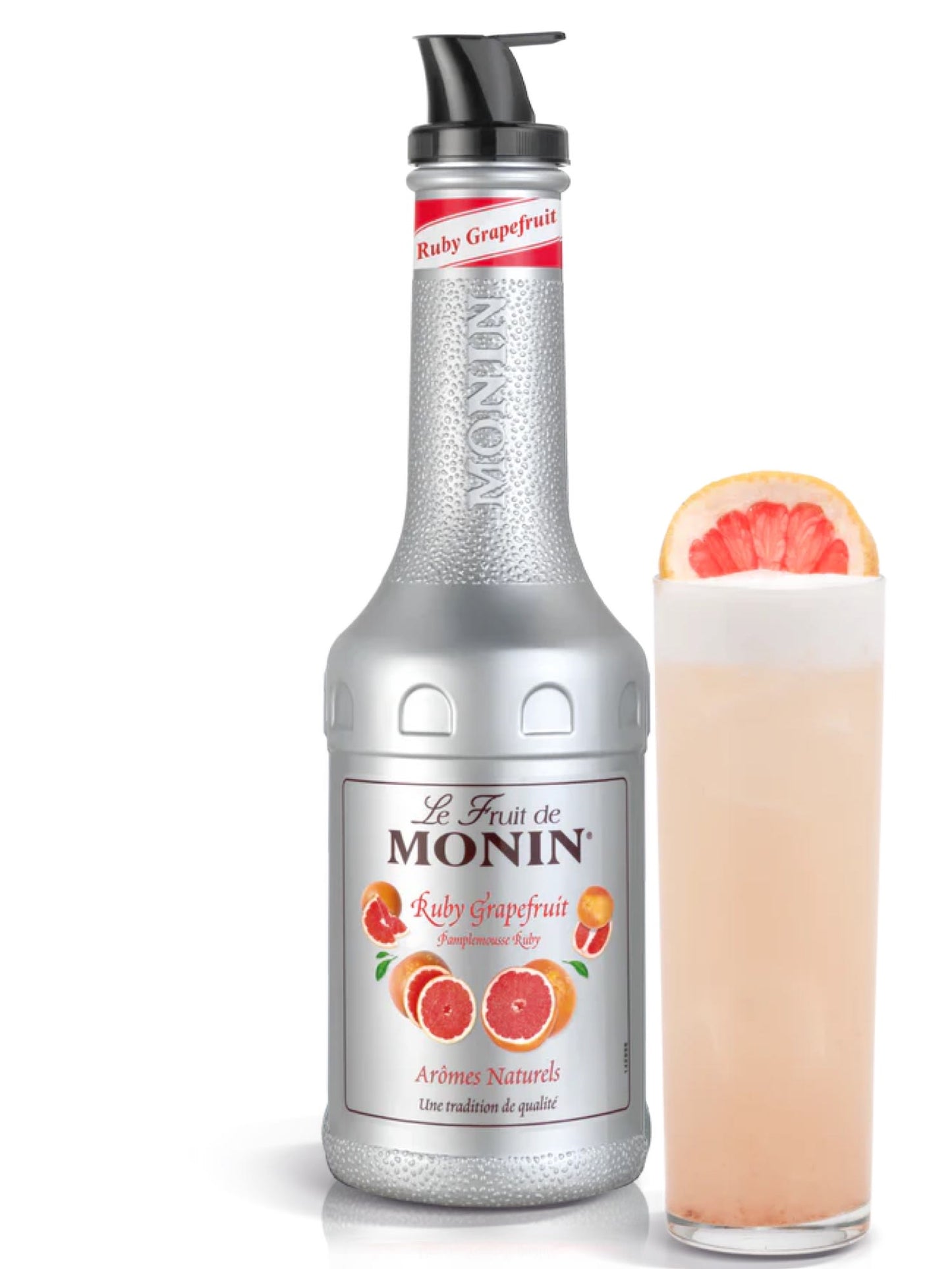 Monin Ruby Grapefruit Sirap – frisk och syrlig sirap med smak av ruby grapefrukt, perfekt för cocktails, läsk och drinkar