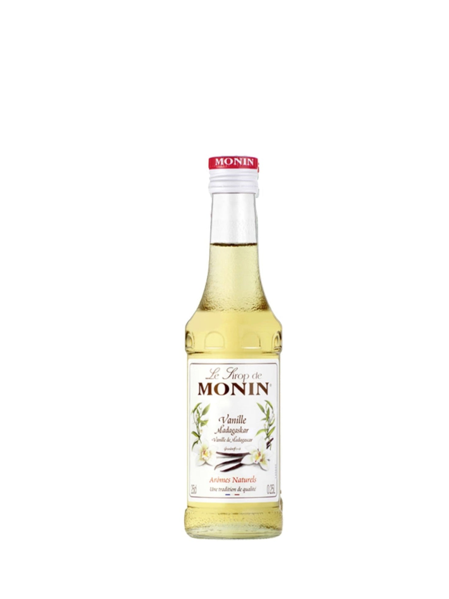 Monin vanilje sirup – sød og aromatisk sirup med vaniljesmag, ideel til at skabe lækre kaffe- og dessertdrinks