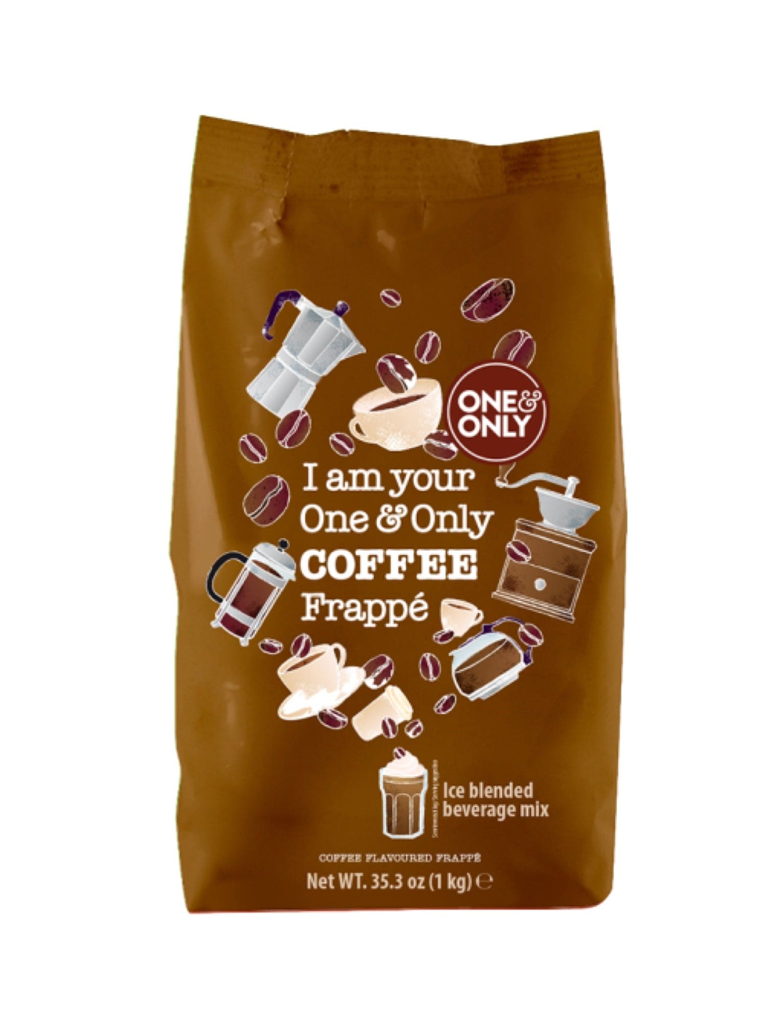One & Only Coffee Frappe – lækker frappe-blanding med intens kaffesmagen, perfekt til kolde drikke og sommerlige caféliv