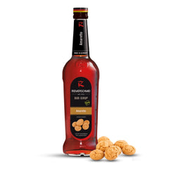 Riemerschmid Amaretto Sirup – sød og intens mandellikør-inspireret sirup, ideel til kaffe, cocktails og desserter.