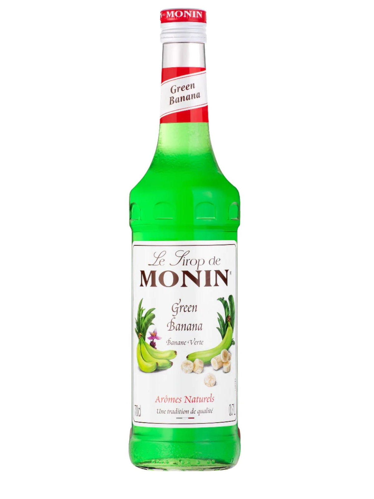 Monin Green Banana Syrup – eksotisk sirup med smag af umoden grøn banan, perfekt til cocktails og desserter