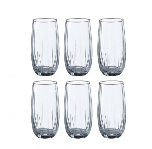 Pasabahce Linka 50 cl fluted drinking glasses – set of 6