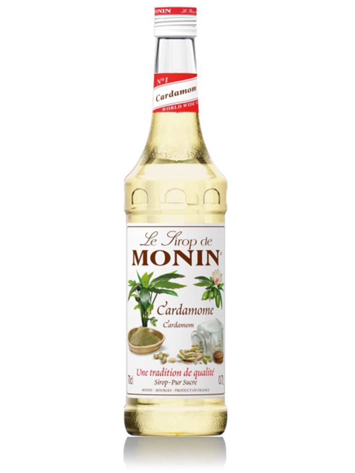 Tilføj en krydret og aromatisk smag til dine drinks med Monin Kardemomme Sirup