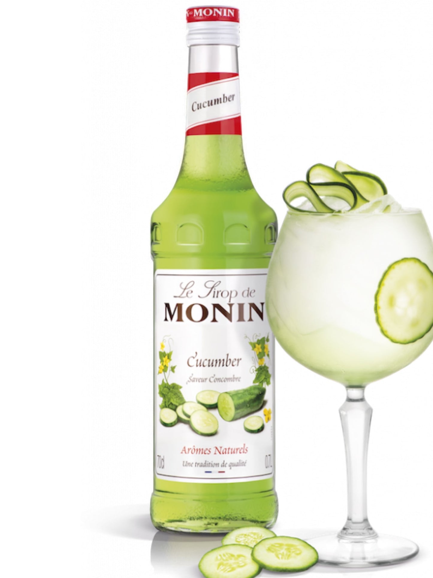 Monin Gurken Sirup - Frischer Gurkengeschmack für Ihre Cocktails und Getränke.