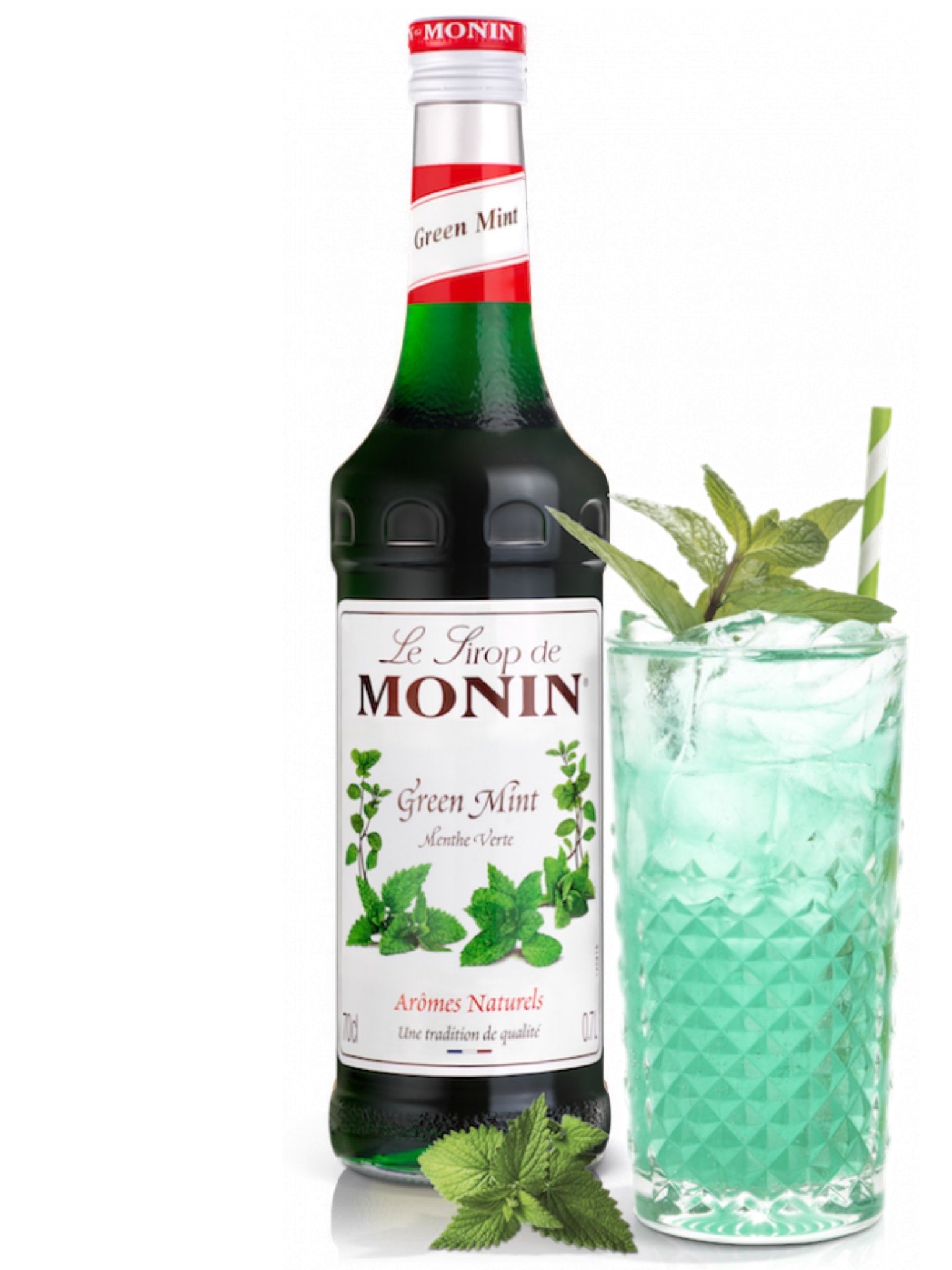 Monin Grøn Mynte, Monin Green Mint, Monin Pfefferminz Sirup