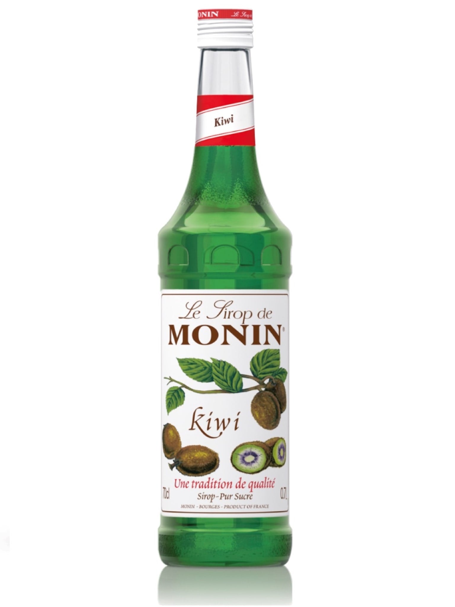 Tilføj en frisk og frugtagtig twist til dine favoritdrikke med Monin Kiwi Sirup, perfekt til varme dage